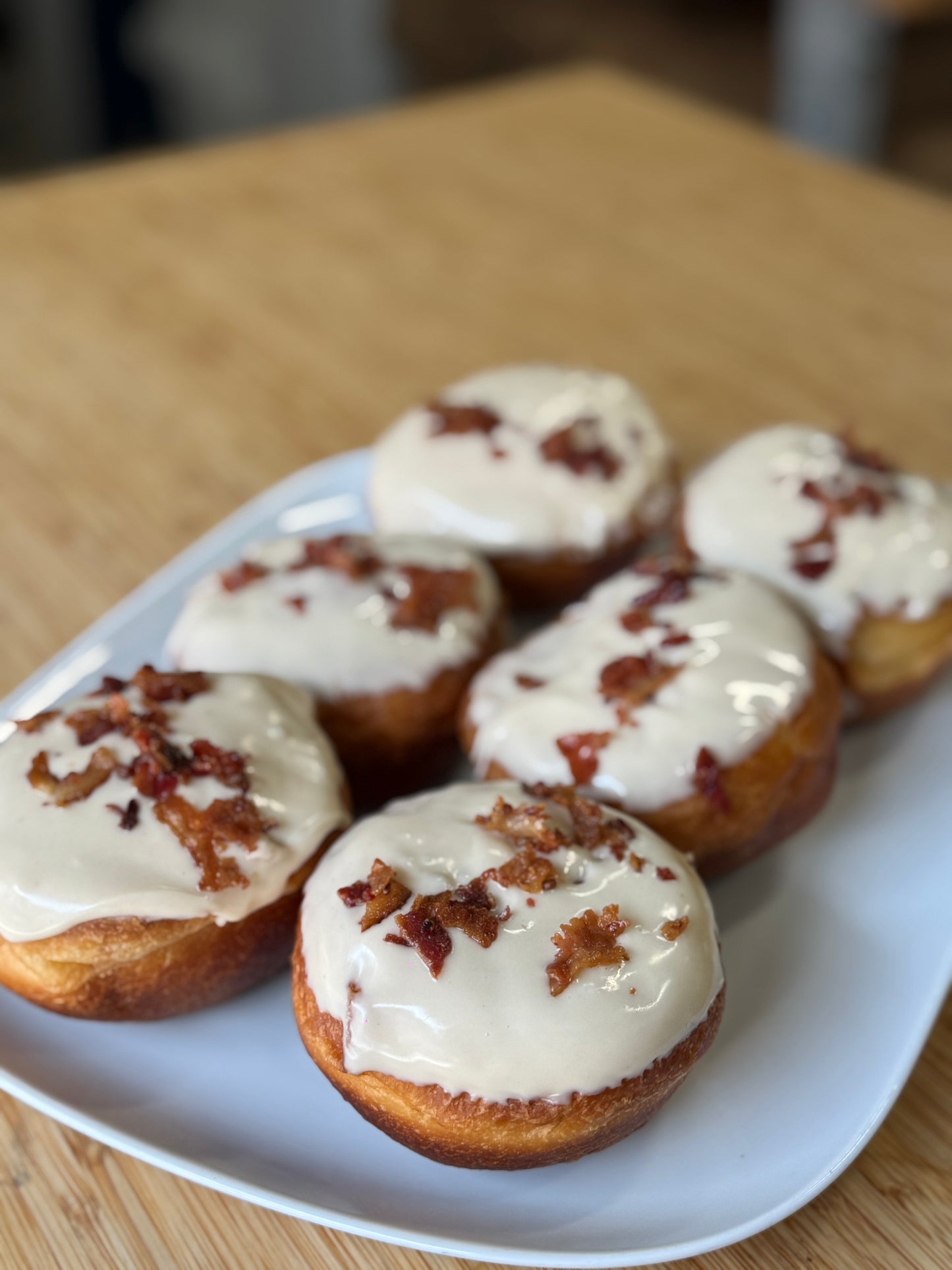 BACON CHEESECAKE DONUTS, 1/2 DOZEN